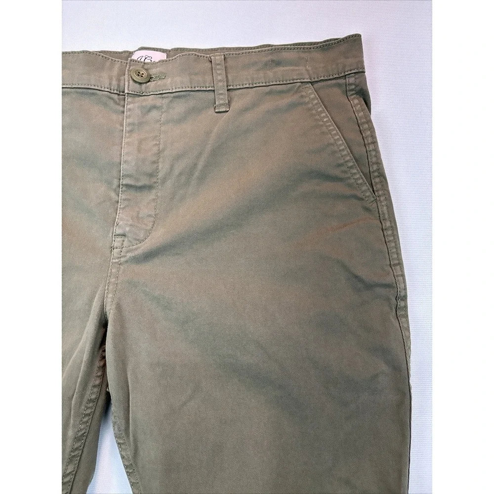 J.crew Women's Crop Pants Vintage Straight  Green High Rise Stretch Petites‎ 31P